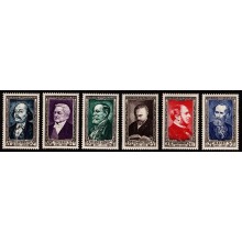 1952 Frankrig - AFA 956-61 - Berømte franskmænd fra det 19. århundrede - Komplet sæt - Postfrisk.